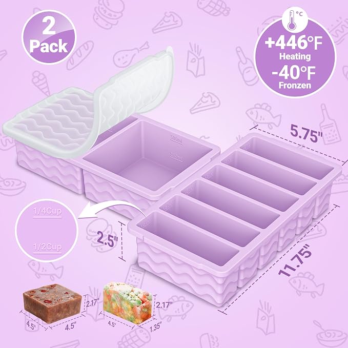2-Pack Silicone Freezer Trays - Image 6