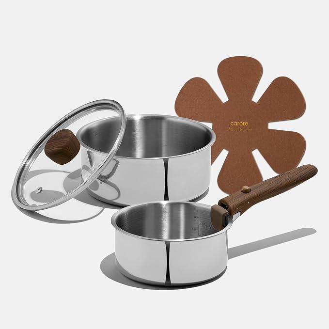 CAROTE Tri-Ply Stainless Steel Sauce Pan by CAROTE
