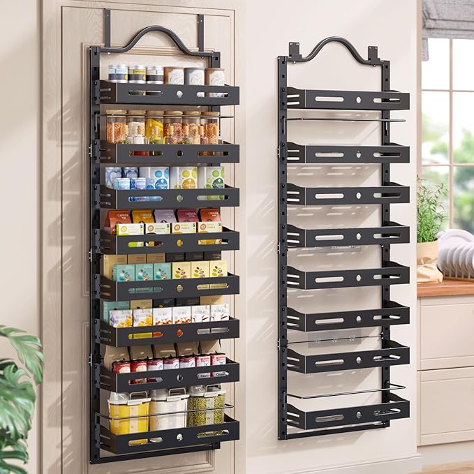 8-Tier Over The Door Pantry Organizer, Large 2 IN 1 Wall Mount or Hanging Spice by FREEXPLOYER