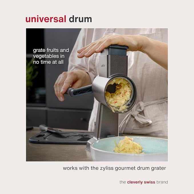 Zyliss E900059 Universal Drum Grater, Stainless Steel, Grating Apples, - Image 5