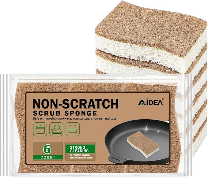 AIDEA Sponges Non Scratch, Natural Sponge by AIDEAHOME
