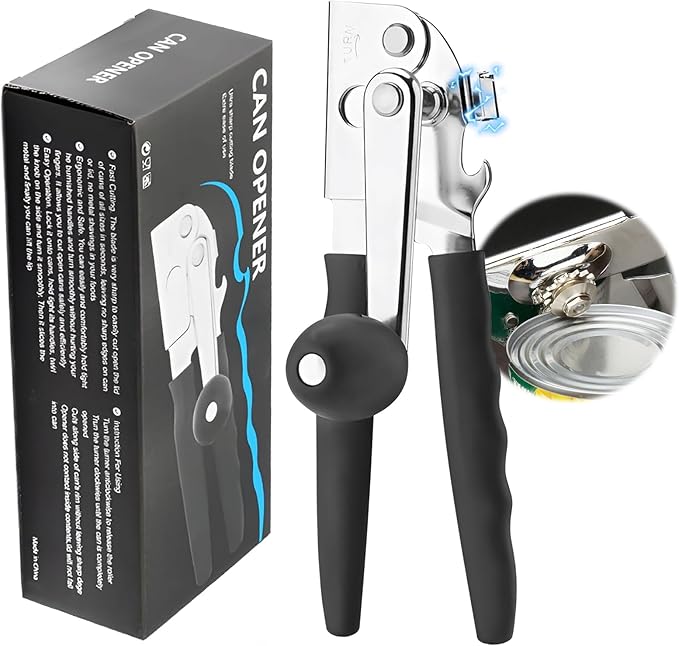 Commercial Can Opener Manual Heavy Duty Stainless Steel Handheld Smooth Edge by Roryimke