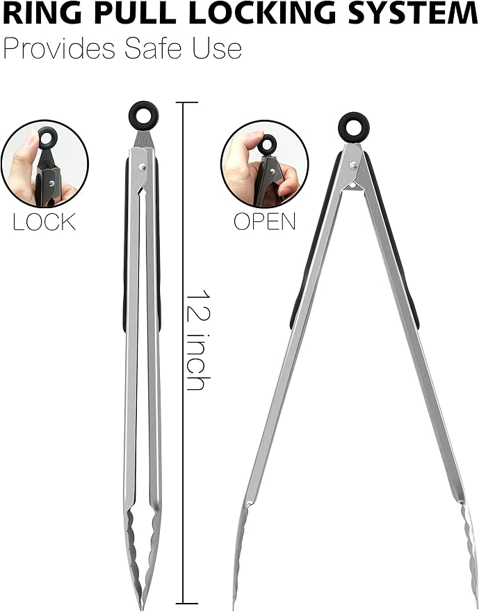 Anaeat Premium Stainless Steel Kitchen Tong, BBQ - Image 6
