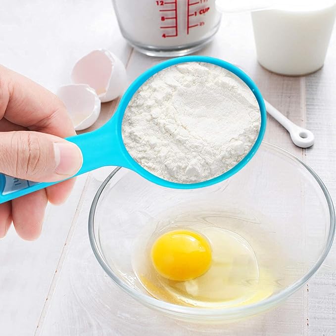 12 Piece Measuring Cups and Spoons Set, Colored Kitchen Measure Tools, Durable - Image 4