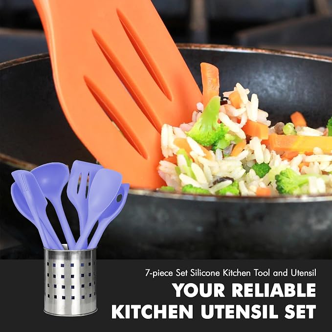 Chef Craft - Premium Silicone Kitchen Tools and Utensils Set, Non-Scratch - Image 5