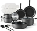 CAROTE 20pcs 4-Ply Premium Hard Anodized Pots and Pans Set Non Stick by CAROTE