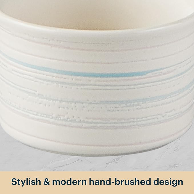 Pyrex 8-Piece, 6oz Ceramic Ramekin Bakeware Set, Nonstick Souffle Oven Pans - Image 2