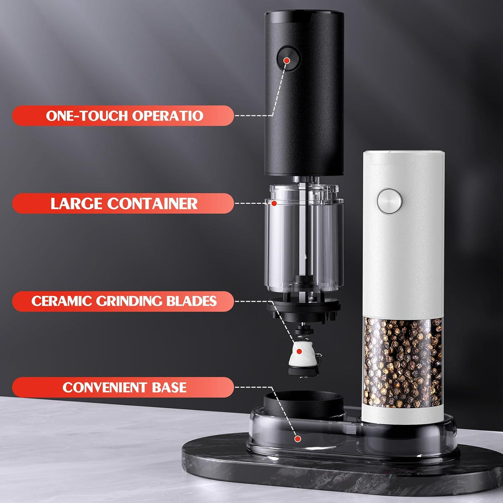 Electric Salt and Pepper Grinder Set Automatic Grinder for Kitchen