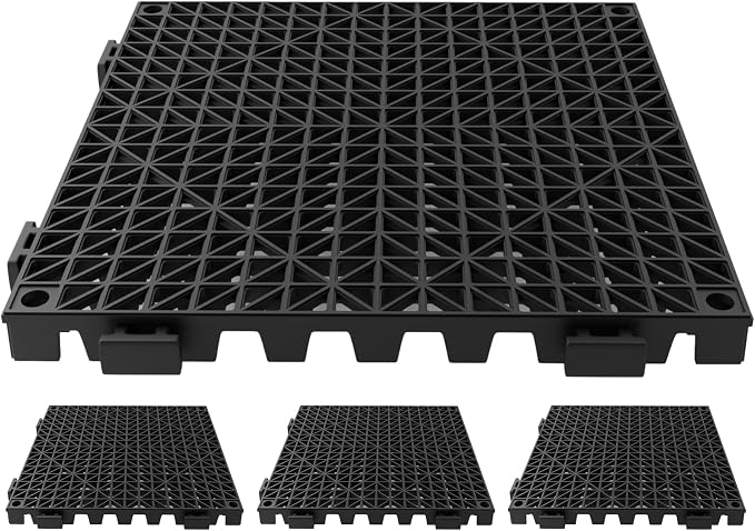 Tioncy 4 Pcs Bar Countertop Supplies Interlocking Mats 12 x 12 Inch Rubber by Tioncy
