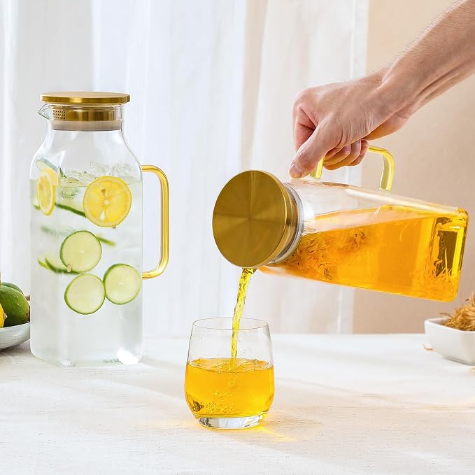 2 Pack 2 Liters/68 oz Square Glass Pitcher - Image 6