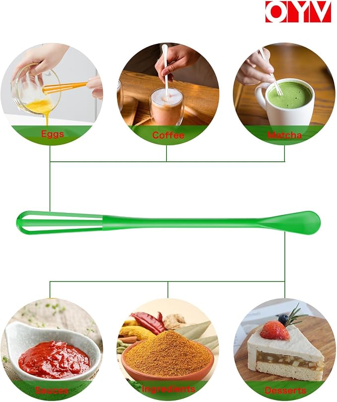 OYV Christmas Colors Mini Whisk Set, 8.5 in Mini Whisks - Image 4