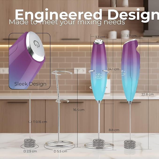 Zulay Kitchen Patented Tornado Triple Whisk Milk Frother - Image 9