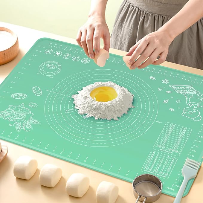 Silicone Pastry Mat 28" x 20" Extra Thick Non Stick Baking Mat by UltraKeno
