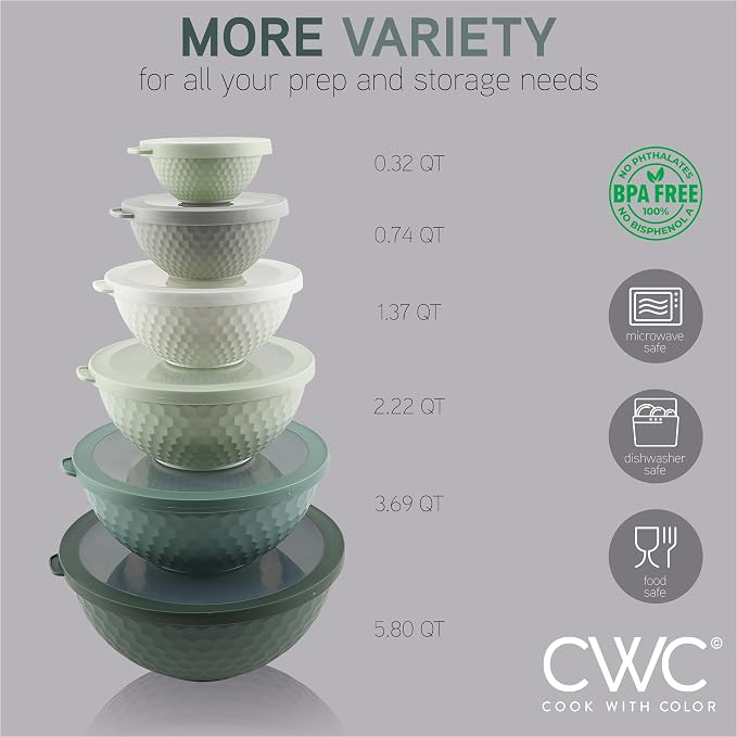 COOK WITH COLOR Mixing Bowls with Lids - Image 2