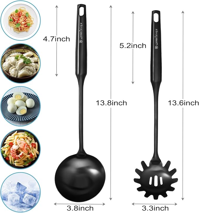 Soup Ladle - 18/10 Stainless Steel Ladle Spoon, 13.8" Large Soup Spoons - Image 5