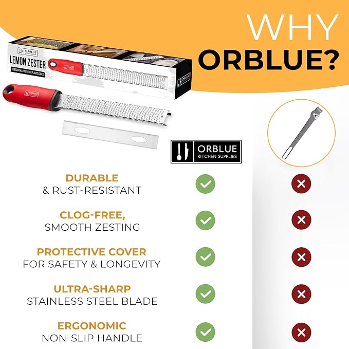 Orblue Lemon Zester & Cheese Grater - Image 8