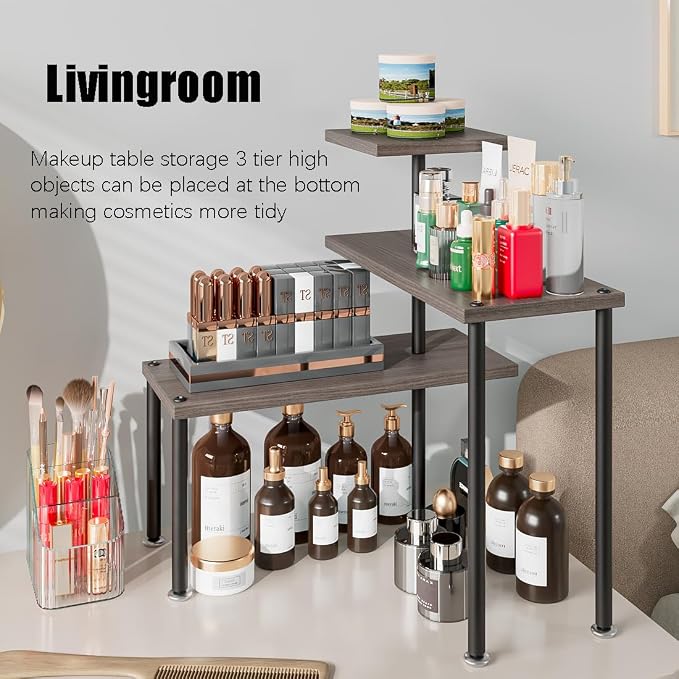 Countertop Organizer Organization 3 Tier Kitchen Corner Shelves Adjustable - Image 5