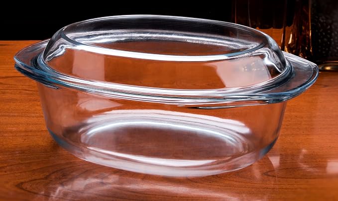 Oval Tempered Glass Casserole Dish, Tough Glass Casserole Baking Dish - Image 5