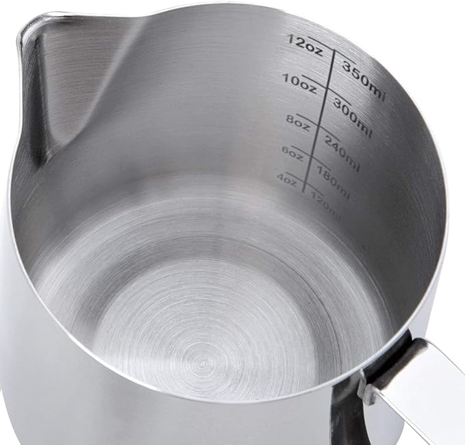 SIKEMAY Milk Frothing Pitcher Cup, 12oz/350ML Milk Frother Cup Stainless Steel - Image 7