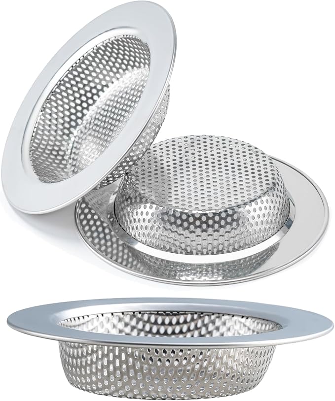 Honmein 3 Pcs Sink Strainer for Most Kitchen Sink Drain Basket, Upgraded by Honmein