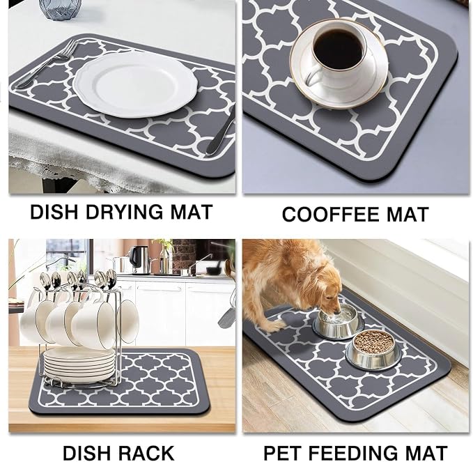 Dish Drying Mat for Kitchen Counter 2 Pack - Image 6