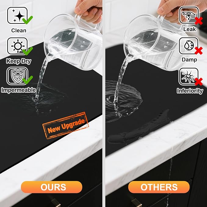 Dish Drying Mats for Kitchen Counter, Waterproof Coffee Mat for Countertop - Image 5