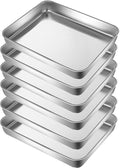 Small Cookie Baking Sheet Pans Stainless Steel 304 Tiny Serving Tray 12.4 x9.6 by YourReliableKitchenPartner