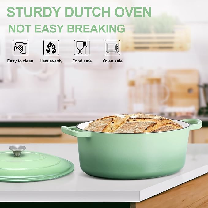 E-far 7QT Oval Dutch Oven Pot - Image 7