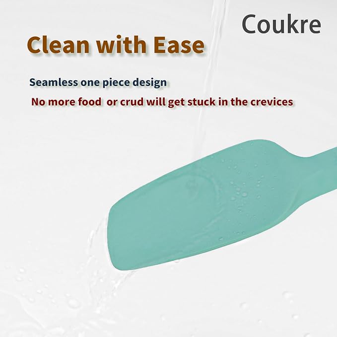Coukre Silicone Spatula Set of 5, High Heat Resistant, Food Grade Silicone - Image 4