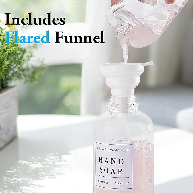 Glass Soap Dispenser with Pump, Countertop Soap and Lotion Dispenser Set of 2 - Image 3
