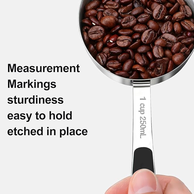 Bopei Measuring Cups and Spoons Set Stainless Steel 10 Piece - Image 5