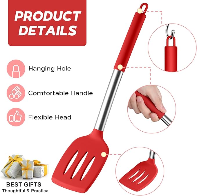 Onader 15 Pcs Silicone Cooking Utensils Set, Large Kitchen Gadgets Tools - Image 3