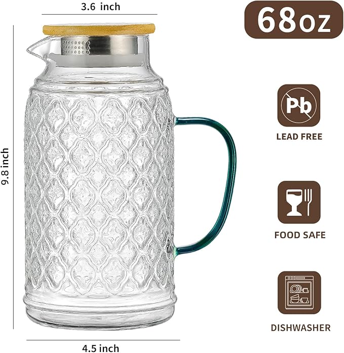 Buaic 2 PACK Glass Pitcher - Image 2
