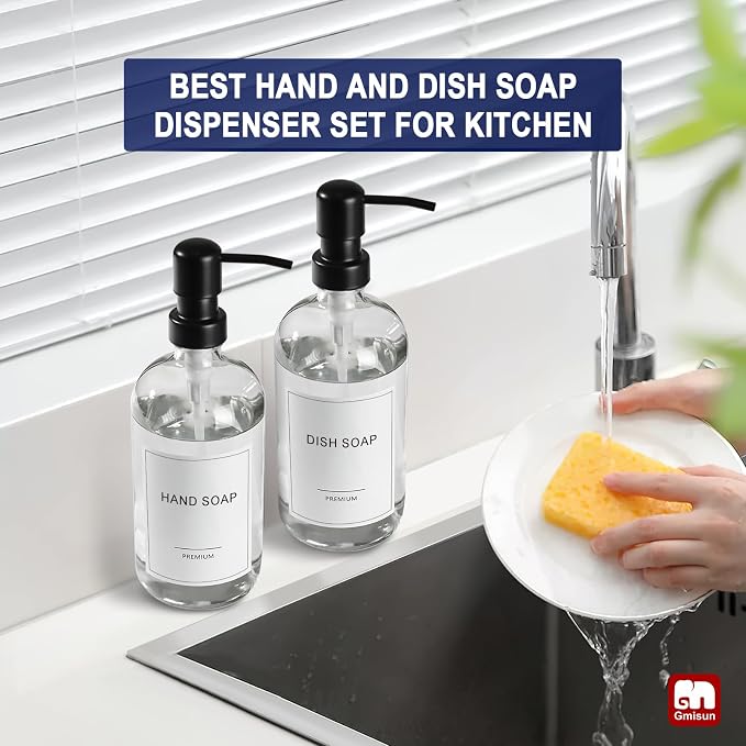 GMISUN Glass Soap Dispenser - Image 6