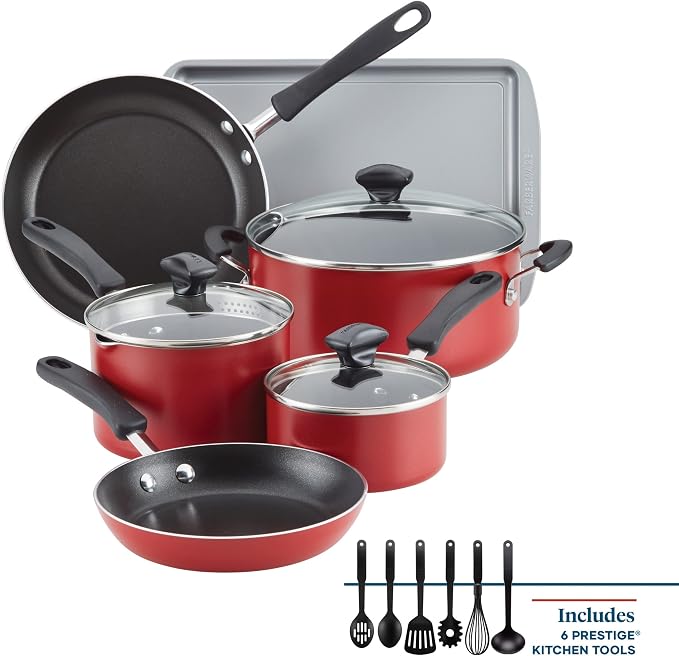 Farberware Cookstart DiamondMax Nonstick Cookware/Pots and Pans Set, Dishwasher - Image 3