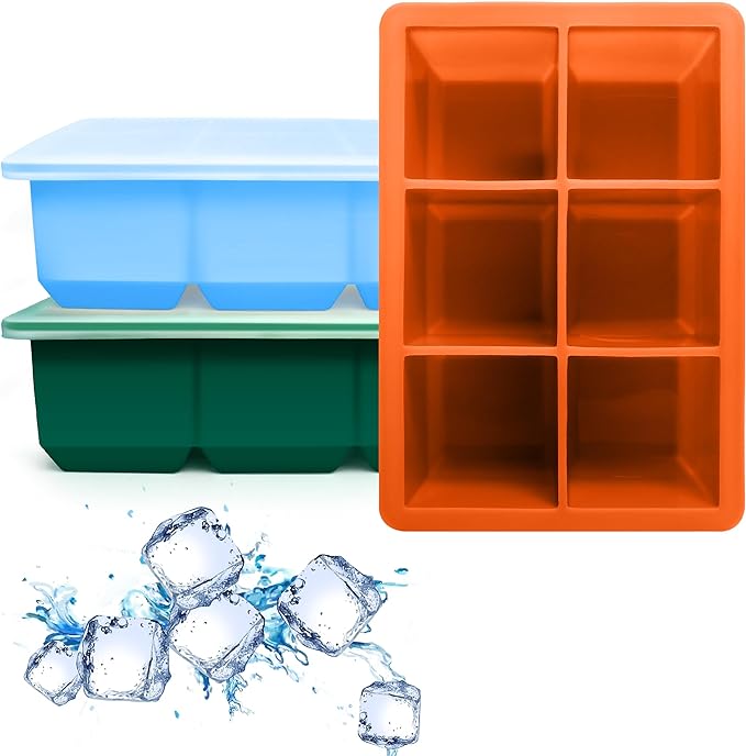 Excnorm Silicone Ice Cube Trays 3 Pack by Excnorm
