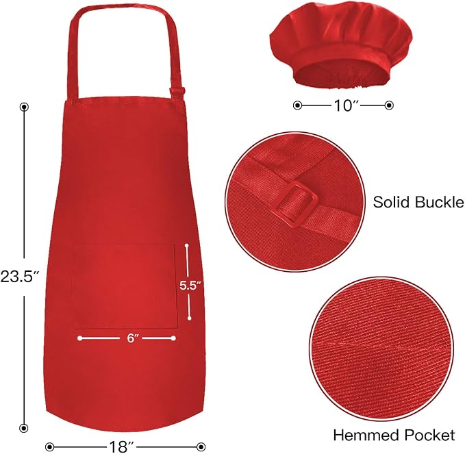 Novelty Place Kid's Apron with Chef Hat Set - Image 2