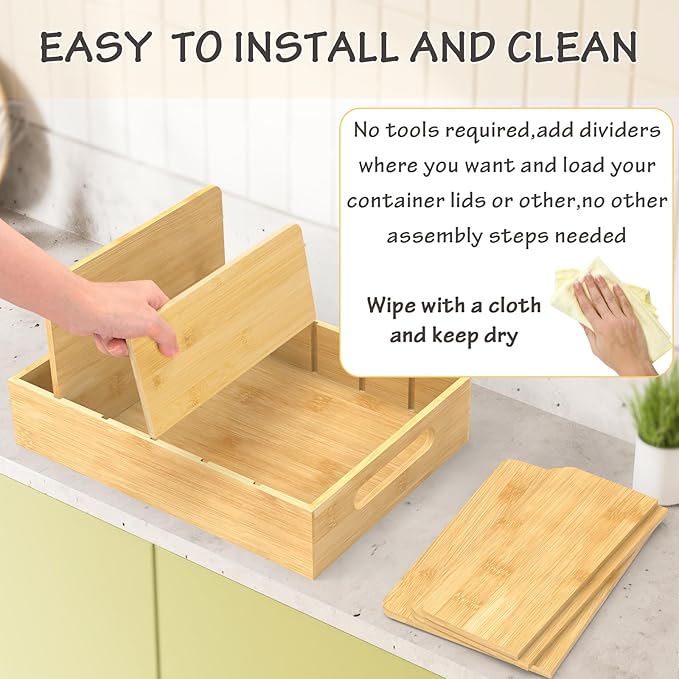 Retro Shaw Bamboo Lid Organizer - Image 4