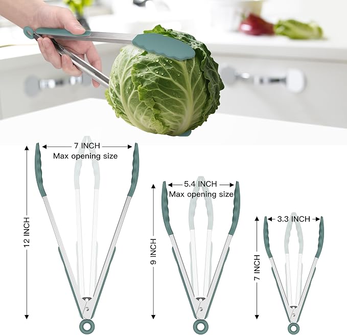 HOTEC Premium Stainless Steel Locking Kitchen Tongs - Image 8