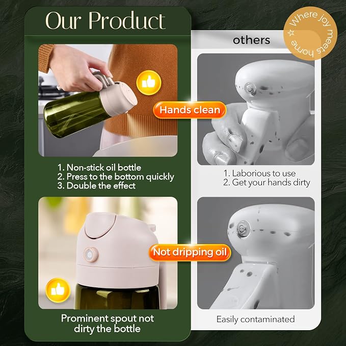 YARRAMATE 16oz/470ml Light-Blocking Dark Oil Sprayer - Image 8