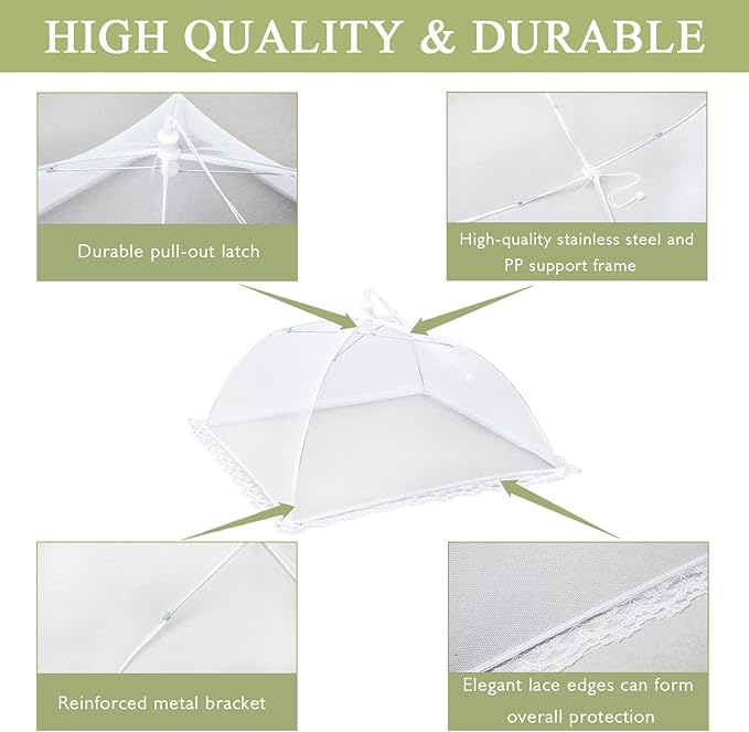 7Pack Various Size Pop-up Food Tents Food Covers - Image 2