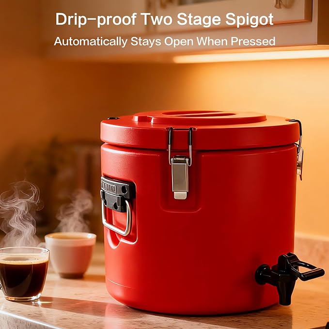 Insulated Beverage Dispenser, 20L/5 Gallon Thermal Hot & Cold Drink Dispenser - Image 6