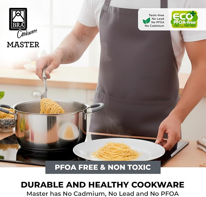 BRA COOKWARE Master Stainless Steel Stock Pot w/Glass Lid | 8 Inch 2.4 Quart - Image 6