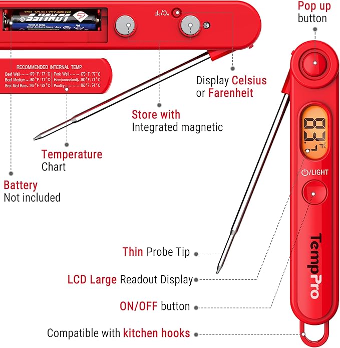 TempPro TP03B Digital Meat Thermometer - Image 5