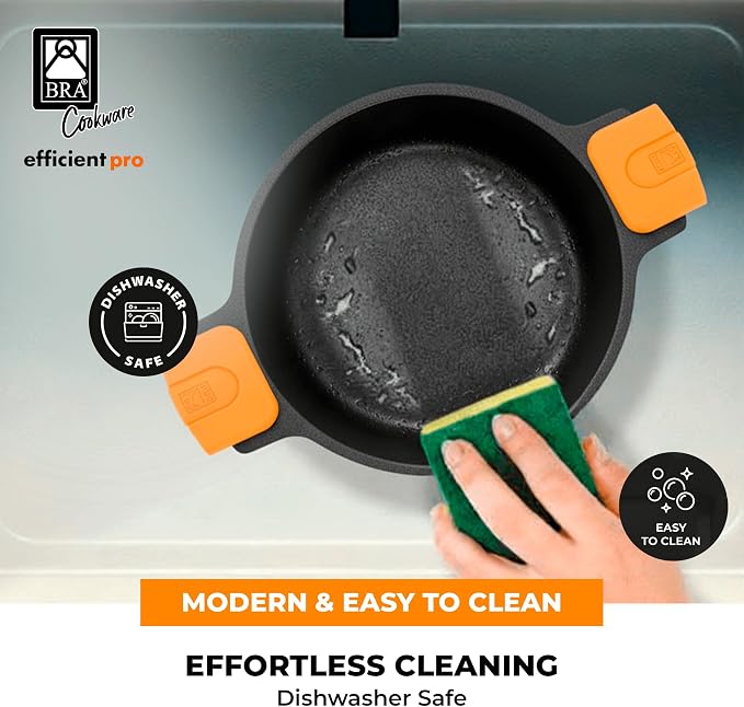 BRA COOKWARE Efficient Pro Nonstick Stock Pot w/Lid | 9.5 Inch 4.2 Quart - Image 6