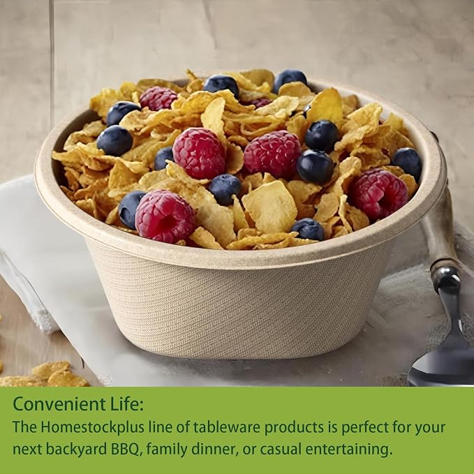 Homestockplus 32 Oz Deep Disposable Bowl, Paper Bowls Disposable Heavy Duty - Image 6