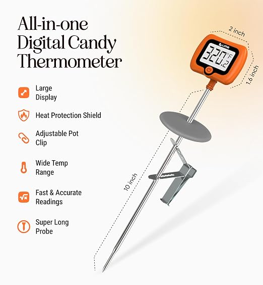 Digital Candy Thermometer with Pot Clip, Instant Read Kitchen Thermometer - Image 3