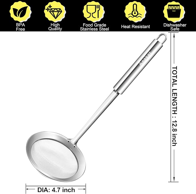 Anaeat 4.7" Stainless Steel Fat Skimmer Spoon - Image 6