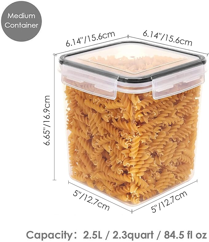 Vtopmart Food Storage Containers 2.5L / 84.5oz, 4 Pieces BPA Free Plastic - Image 2