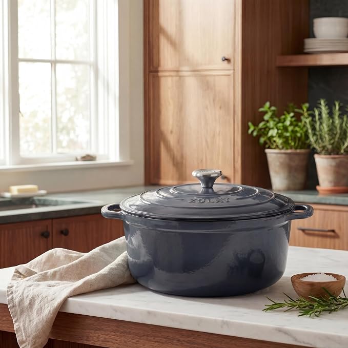 Zulay Kitchen 5 Quart Enameled Cast Iron Dutch Oven Pot - Image 2